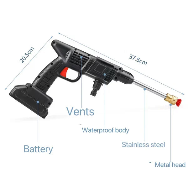 Pistola de água portátil sem fio de alta pressão