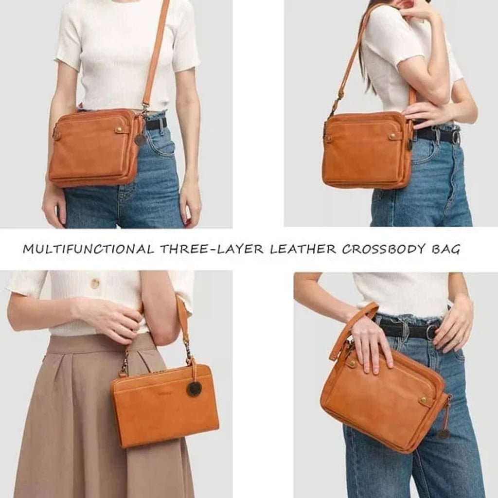 🔥Promoção de verão 🎁- Bolsas de ombro e clutches de couro crossbody