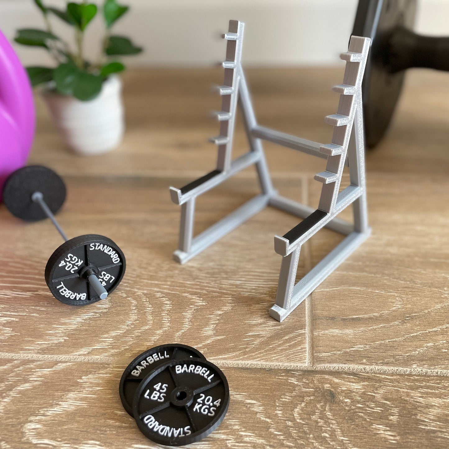 Suporte para caneta Squat Rack - organizador de mesa